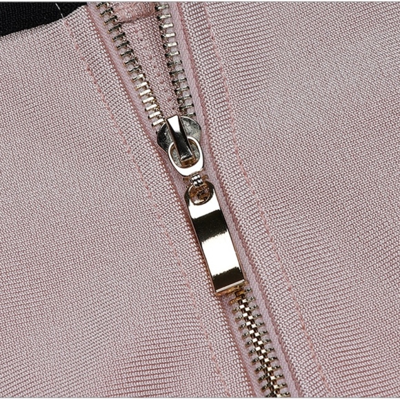 🎥 Bandage Style Lace Detail Nude Dress - Picture 12 of 17